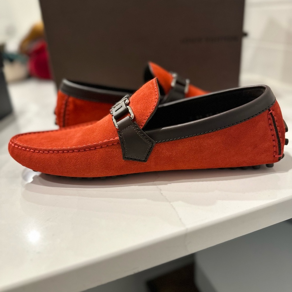 Louis Vuitton Men’s Loafers in RED size 8.5 LV size 8.5 - Picture 6 of 9